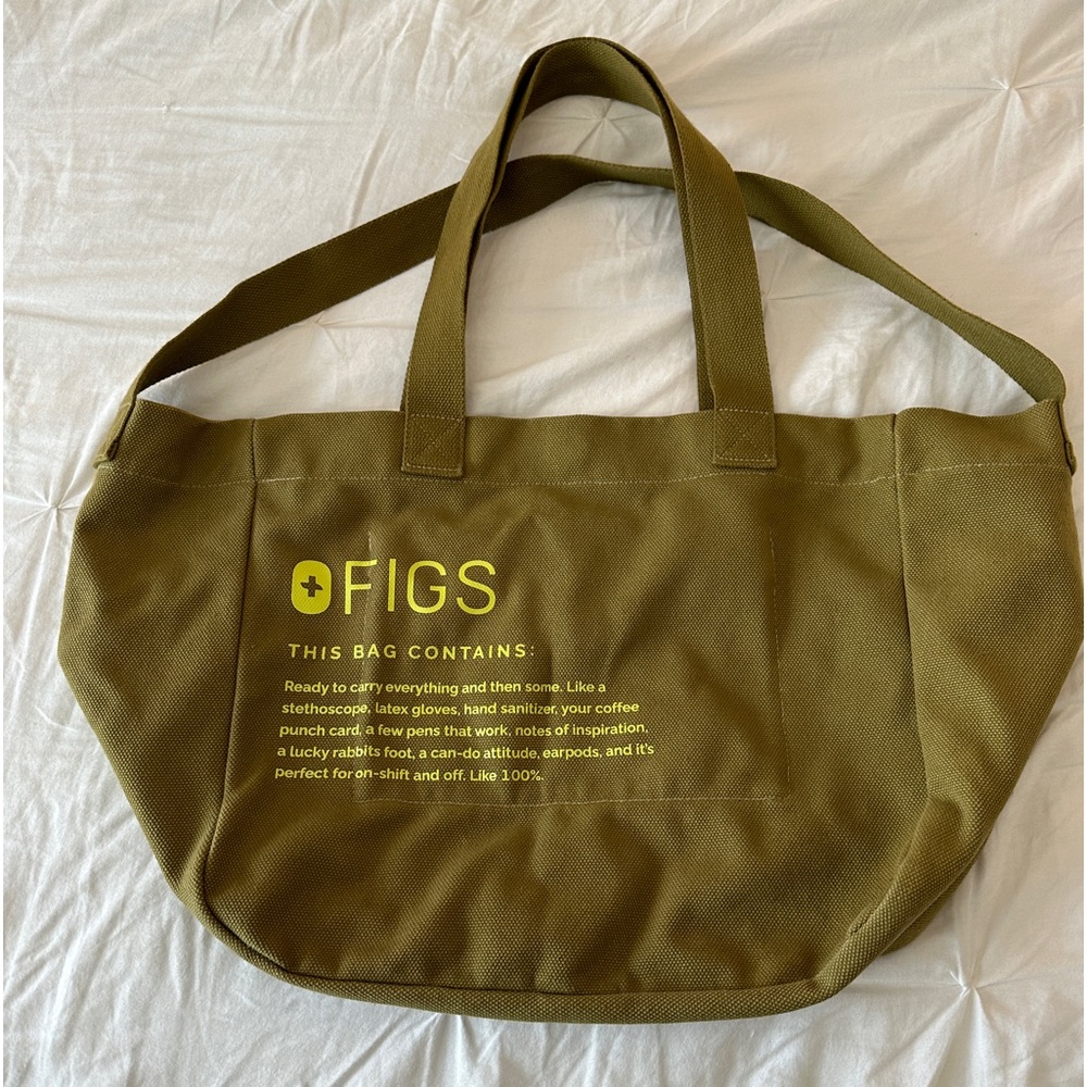 Figs Martini Olive Canvas Tote Bag